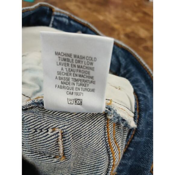 Re Done  frayed hem button fly skinny jeans. Wash-dusty destroy sz‎ 24 - Picture 8 of 10